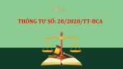 Thông tư 28/2020/TT-BCA quy định trình tự, thủ tục tiếp nhận, phân loại, xử lý về tội phạm