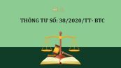 Thông tư 38/2020/TT-BTC bãi bỏ một số văn bản do bộ trưởng bộ tài chính ban hành