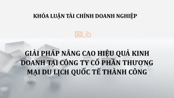 Luận văn: Giải pháp nâng cao hiệu quả kinh doanh tại Công ty Cổ phần Thương Mại Du Lịch Quốc Tế Thành Công