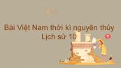 Lịch sử 10 Bài 13: Việt Nam thời kì nguyên thủy