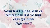 Soạn bài Ca dao, dân ca Những câu hát về tình cảm gia đình tóm tắt