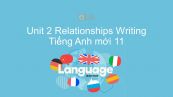Unit 2 lớp 11: Relationships - Writing
