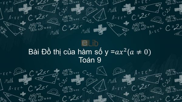 Toán 9 Chương 4 Bài 2: Đồ thị của hàm số \(y = ax^2\) (a ≠ 0)