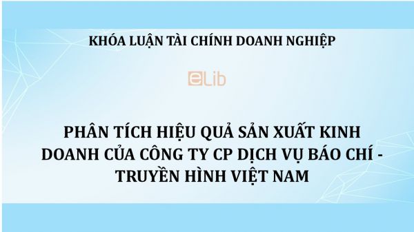 Phân tích hiệu quả sản xuất kinh doanh của Công ty CP Dịch vụ Báo chí - Truyền hình Việt Nam