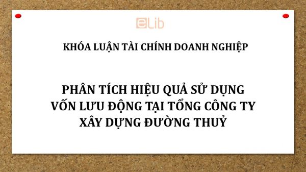 Phân tích hiệu quả sử dụng vốn lưu động tại Tổng Công ty Xây dựng Đường Thủy Ty