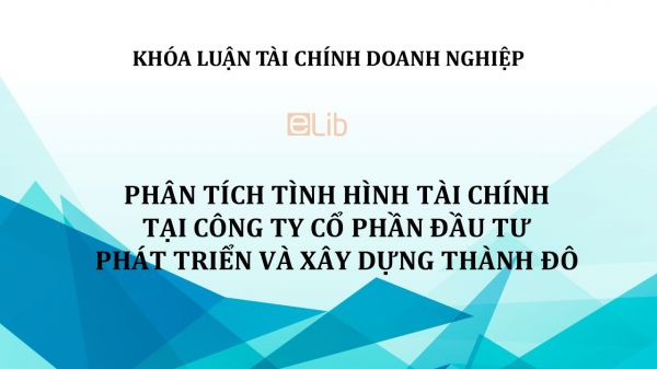 Phân tích tình hình tài chính Công ty Cổ phần Đầu tư Phát triển và Xây dựng Thành Đô