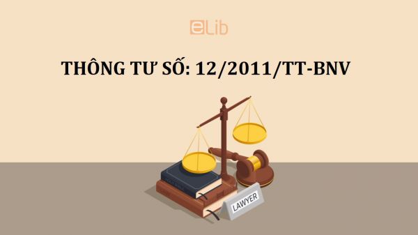 Thông tư 12/2011/TT-BNV ban hành chức danh, mã số các ngạch viên chức dân số