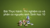 Sinh học 10 Bài 12: Thực hành: Thí nghiệm co và phản co nguyên sinh