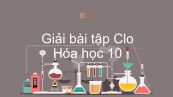 Giải bài tập SGK Hóa 10 Bài 22: Clo