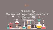 Giải bài tập SGK Hóa 10 Bài 24: Sơ lược về hợp chất có oxi của clo