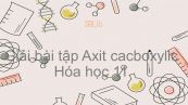 Giải bài tập SGK Hóa 11 Bài 45: Axit cacboxylic