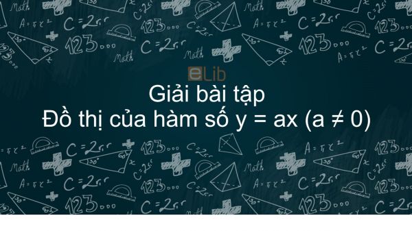 Giải bài tập SGK Toán 7 Bài 7: Đồ thị hàm số y = ax (a # 0)