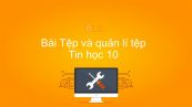 Tin học 10 Bài 11: Tệp và quản lí tệp