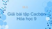 Giải bài tập SGK Hóa 9 Bài 27: Cacbon