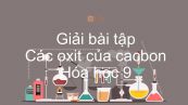 Giải bài tập SGK Hóa 9 Bài 28: Các oxit của cacbon