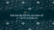 Giải bài tập SGK Toán 9 Bài 2: Đồ thị của hàm số y = ax^2 (a ≠ 0)