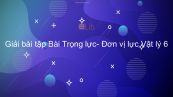 Giải bài tập SGK Vật lý 6 Bài 8: Trọng lực- Đơn vị lực