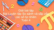 Giải bài tập SGK Toán 4 Bài: Luyện tập