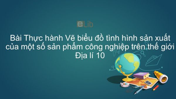 Địa lí 10 Bài 34: TH: Vẽ biểu đồ tình hình sản xuất một số sản phẩm công nghiệp trên thế giới