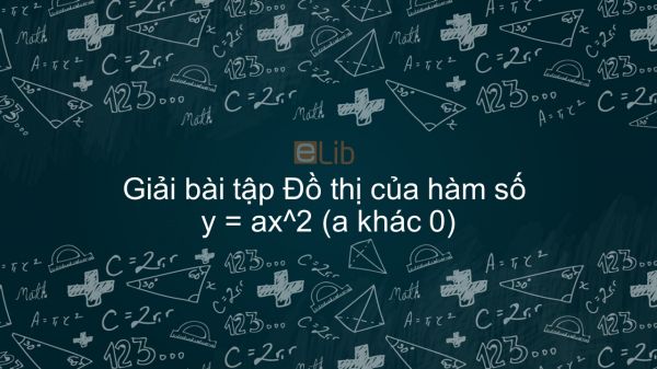 Giải bài tập SGK Toán 9 Bài 2: Đồ thị của hàm số y = ax^2 (a ≠ 0)