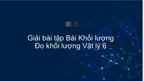 Giải bài tập SGK Vật lý 6 Bài 5: Khối lượng. Đo khối lượng