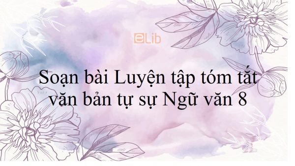 Soạn bài Luyện tập tóm tắt văn bản tự sự Ngữ văn 8 siêu ngắn