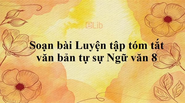 Soạn bài Luyện tập tóm tắt văn bản tự sự Ngữ văn 8 tóm tắt