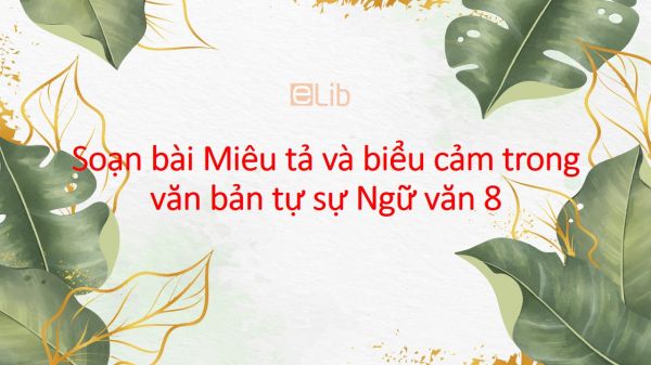 Soạn bài Miêu tả và biểu cảm trong văn bản tự sự Ngữ văn 8 đầy đủ