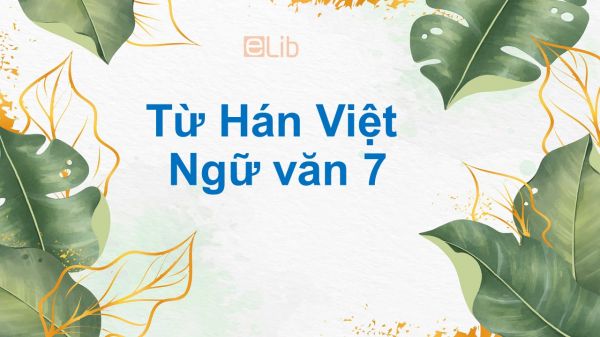 Từ Hán Việt Ngữ văn 7