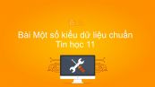 Tin học 11 Bài 4: Một số kiểu dữ liệu chuẩn