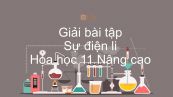 Giải bài tập SGK Hóa 11 Nâng cao Bài 1: Sự điện li