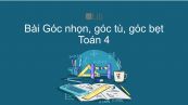 Toán 4 Chương 2 Bài: Góc nhọn, góc tù, góc bẹt