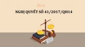 Nghị quyết 41/2017/QH14 về việc thi hành bộ luật hình sự số 100/2015/QH13