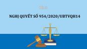 Nghị quyết 954/2020/UBTVQH14 về điều chỉnh mức giảm trừ gia cảnh