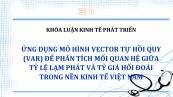 Luận văn: Ứng dụng mô hình vector tự hồi quy (VAR) để phân tích mối quan hệ giữa tỷ lệ lạm phát và tỷ giá hối đoái trong nền kinh tế Việt Nam