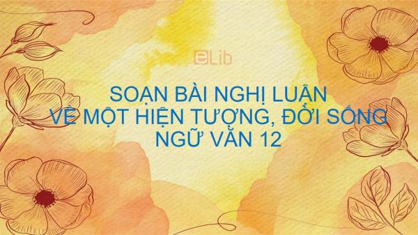 Soạn bài Nghị luận về một hiện tượng đời sống Ngữ văn 12 đầy đủ