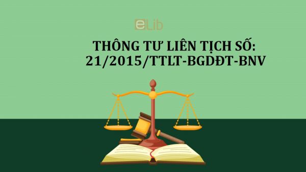 Thông tư liên tịch 21/2015/TTLT-BGDĐT-BNV về tiêu chuẩn chức danh giáo viên tiểu học