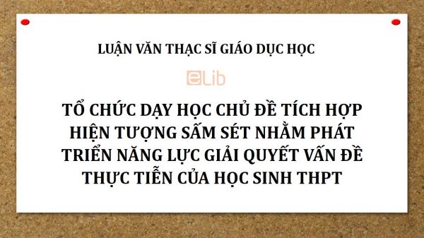 Luận văn ThS: Tổ chức dạy học chủ đề tích hợp Hiện tượng sấm sét nhằm phát triển năng lực giải quyết vấn đề thực tiễn của học sinh THPT