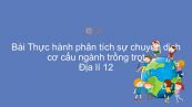 Địa lí 12 Bài 23: Thực hành: Phân tích sự chuyển dịch cơ cấu ngành trồng trọt