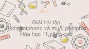 Giải bài tập SGK Hóa 11 Nâng cao Bài 15: Axit photphoric và muối photphat