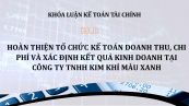 Luận văn: Hoàn thiện tổ chức kế toán doanh thu, chi phí và xác định kết quả kinh doanh tại công ty TNHH Kim Khí Màu Xanh