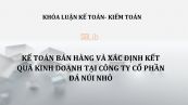 Luận văn: Kế toán bán hàng và xác định kết quả kinh doanh tại Công Ty Cổ Phần Đá Núi Nhỏ