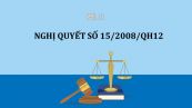 Nghị quyết 15/2008/QH12 về việc điều chỉnh địa giới hành chính thành phố Hà Nội