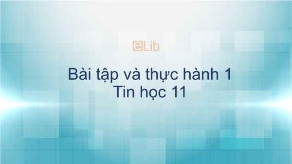 Tin học 11 Bài tập và thực hành 1