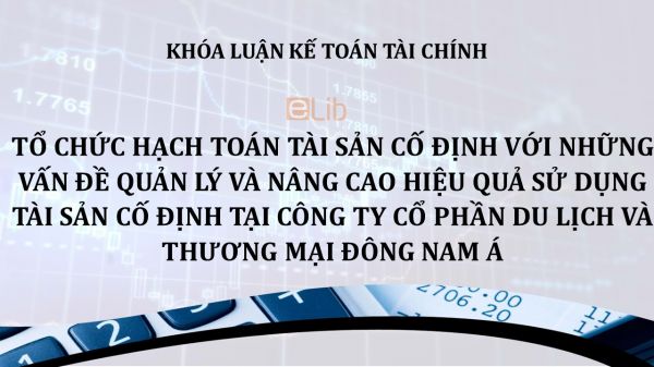 Luận văn: Tổ chức hạch toán tài sản cố định với những vấn đề quản lý và nâng cao hiệu quả sử dụng tài sản cố định tại công ty cổ phần du lịch và thương mại đông nam á