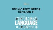 Unit 3 lớp 11: A party-Writing