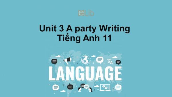 Unit 3 lớp 11: A party-Writing