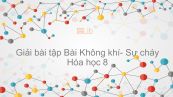 Giải bài tập SGK Hóa 8 Bài 28: Không khí- Sự cháy