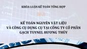 Luận văn: Kế toán nguyên vật liệu và công cụ dụng cụ tại công ty cổ phần gạch tuynel hương thủy