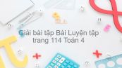 Giải bài tập SGK Toán 4 Bài: Luyện tập trang 114